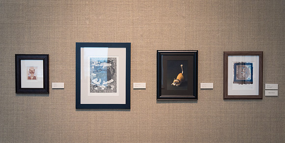 Student artwork displayed in the Spori Art Gallery.