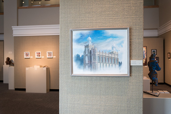 Student artwork displayed in the Spori Art Gallery.