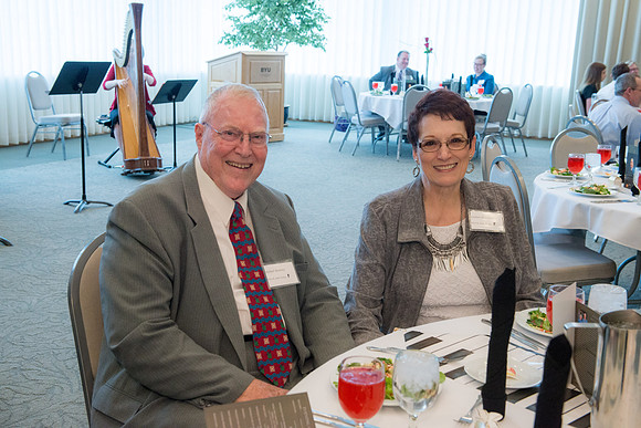 Brent & Marybeth Jones are recognized for their contribution to the Arts at the annual Snow Society Banquet at BYU-Idaho.