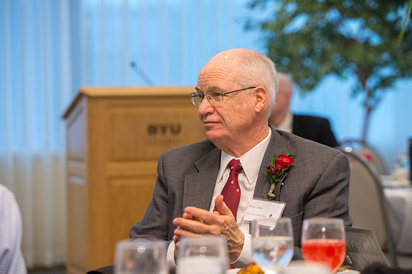 Brent & Marybeth Jones are recognized for their contribution to the Arts at the annual Snow Society Banquet at BYU-Idaho.