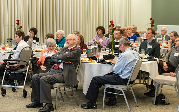 Brent & Marybeth Jones are recognized for their contribution to the Arts at the annual Snow Society Banquet at BYU-Idaho.