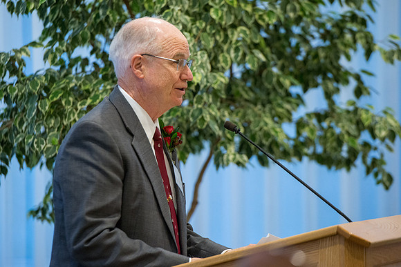 Brent & Marybeth Jones are recognized for their contribution to the Arts at the annual Snow Society Banquet at BYU-Idaho.