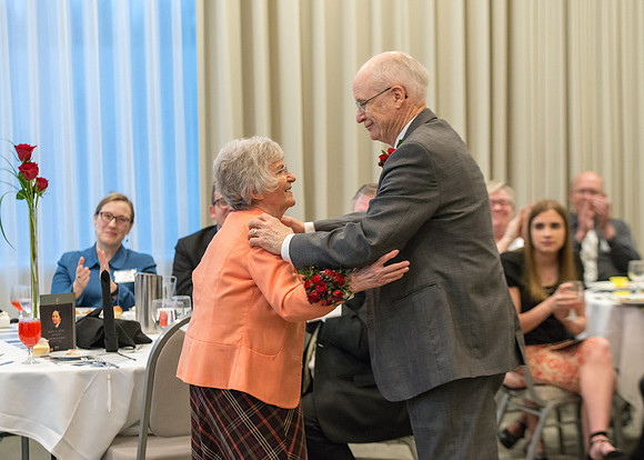Brent & Marybeth Jones are recognized for their contribution to the Arts at the annual Snow Society Banquet at BYU-Idaho.