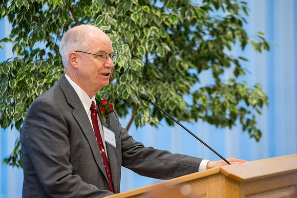 Brent & Marybeth Jones are recognized for their contribution to the Arts at the annual Snow Society Banquet at BYU-Idaho.