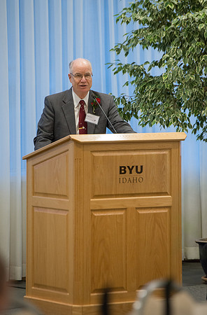 Brent & Marybeth Jones are recognized for their contribution to the Arts at the annual Snow Society Banquet at BYU-Idaho.