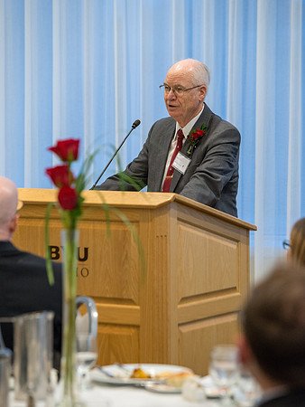 Brent & Marybeth Jones are recognized for their contribution to the Arts at the annual Snow Society Banquet at BYU-Idaho.