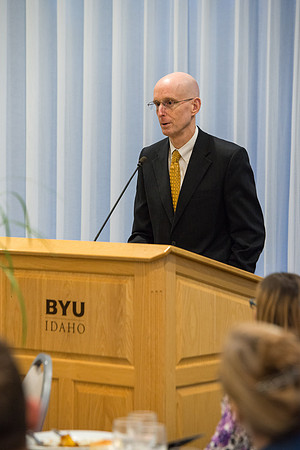 Brent & Marybeth Jones are recognized for their contribution to the Arts at the annual Snow Society Banquet at BYU-Idaho.