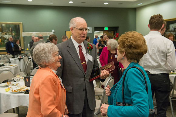 Brent & Marybeth Jones are recognized for their contribution to the Arts at the annual Snow Society Banquet at BYU-Idaho.