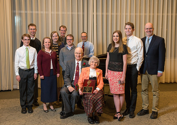 Brent & Marybeth Jones are recognized for their contribution to the Arts at the annual Snow Society Banquet at BYU-Idaho.