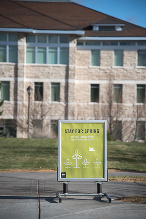 Marketing Signs on campus.
