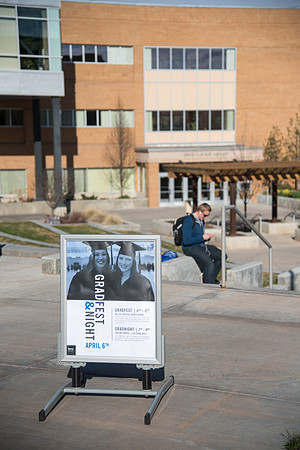 Marketing Signs on campus.