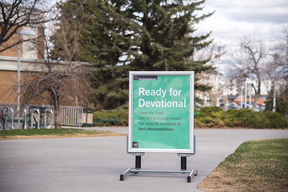 Marketing Signs on campus.