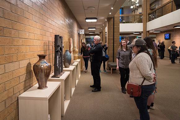 Clarissa Thorne presents her ceramics project in the Snow Building