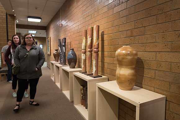 Clarissa Thorne presents her ceramics project in the Snow Building