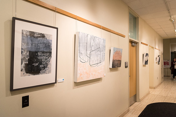 Erica Quartiermeister presents her prints in the Spori