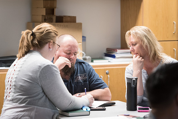 Students in the Pathway Program meet together on Thursday night