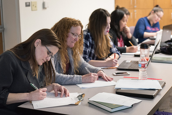 Students in the Pathway Program meet together on Thursday night