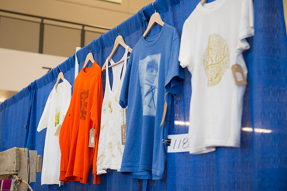 Students present their projects for the Student Research and Creative Works Conference.
