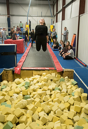 Students in the Rexburg YSA 20th Ward enjoyed a Closing Social at the Madison Gymnastics Center and Rock Climbing Wall.