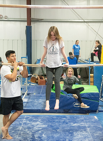 Students in the Rexburg YSA 20th Ward enjoyed a Closing Social at the Madison Gymnastics Center and Rock Climbing Wall.