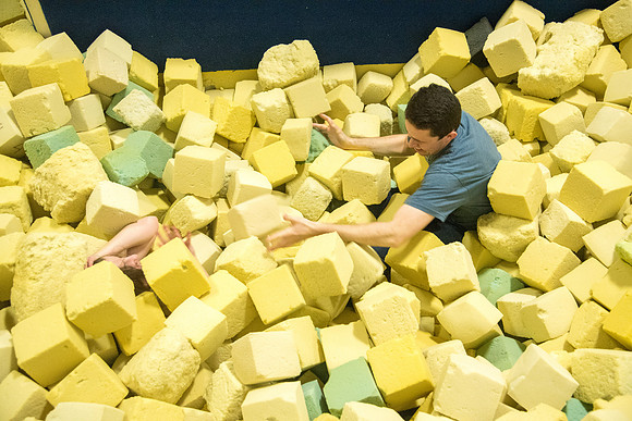 Students in the Rexburg YSA 20th Ward enjoyed a Closing Social at the Madison Gymnastics Center and Rock Climbing Wall.