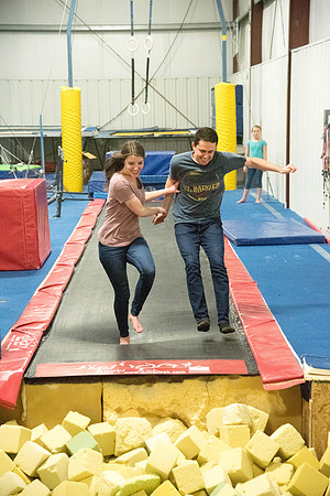 Students in the Rexburg YSA 20th Ward enjoyed a Closing Social at the Madison Gymnastics Center and Rock Climbing Wall.
