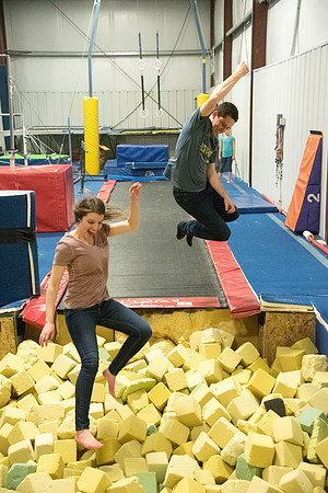 Students in the Rexburg YSA 20th Ward enjoyed a Closing Social at the Madison Gymnastics Center and Rock Climbing Wall.