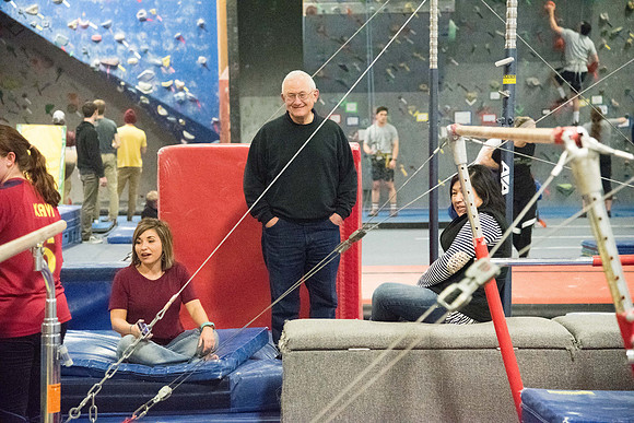 Students in the Rexburg YSA 20th Ward enjoyed a Closing Social at the Madison Gymnastics Center and Rock Climbing Wall.