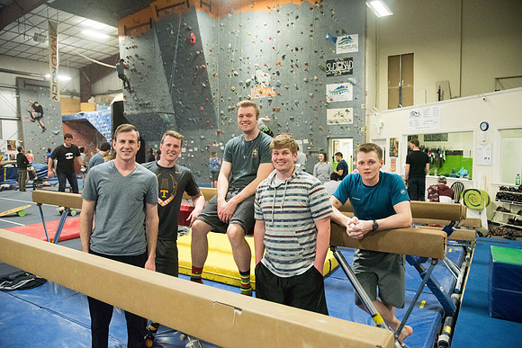 Students in the Rexburg YSA 20th Ward enjoyed a Closing Social at the Madison Gymnastics Center and Rock Climbing Wall.