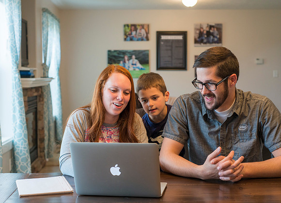 Pathway student Elizabeth Cameron and her family. March 2017