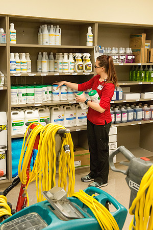 Pathway student Eva Sherrod works at Madison Memorial Hospital to help support her family. March 2017