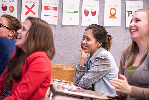 Pathway classes meet once a week on campus and students work effectively to apply the learning model.