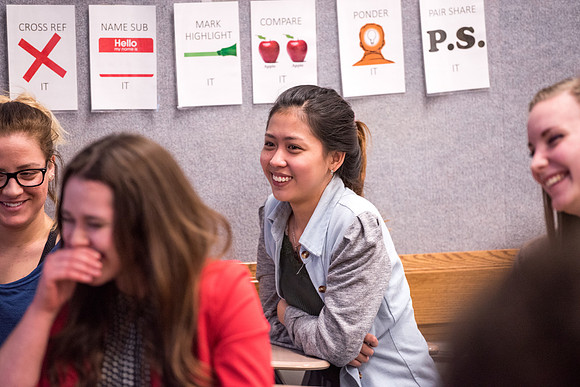 Pathway classes meet once a week on campus and students work effectively to apply the learning model.