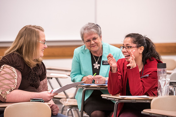 Pathway classes meet once a week on campus and students work effectively to apply the learning model.