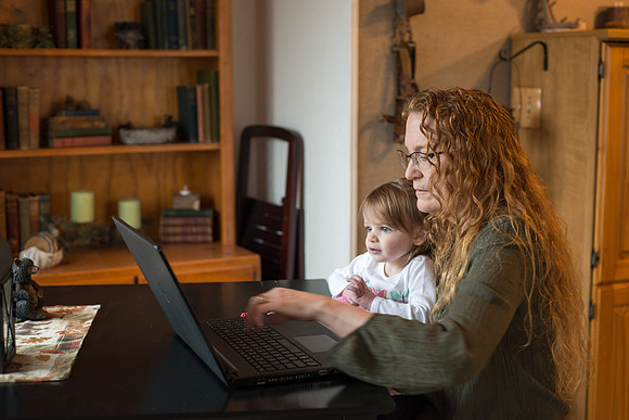 Over 30, Pathway student Karen Peacock, with her grand children.