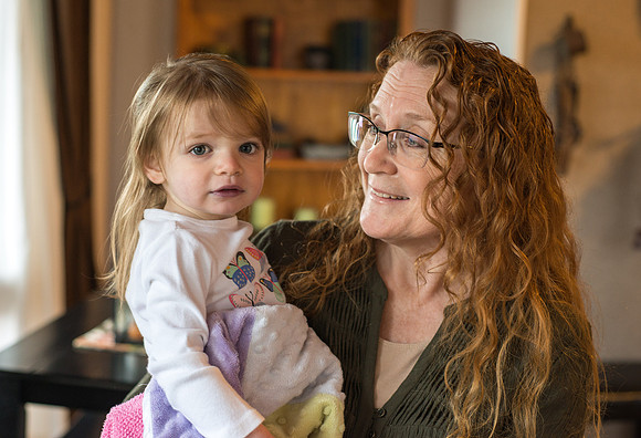 Over 30, Pathway student Karen Peacock, with her grand children.