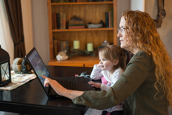Over 30, Pathway student Karen Peacock, with her grand children.