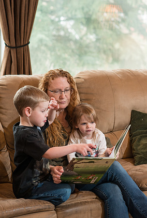 Over 30, Pathway student Karen Peacock, with her grand children.