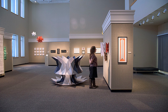An art exhibit in the Spori building's art gallery.