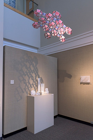 An art exhibit in the Spori building's art gallery.
