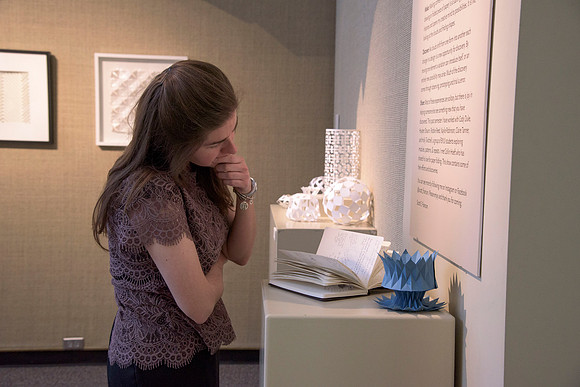 An art exhibit in the Spori building's art gallery.