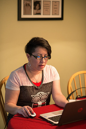 Pathway student, Marcela Avila in her home.
