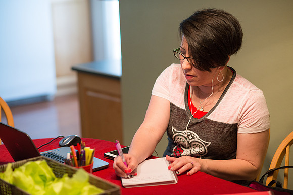 Pathway student, Marcela Avila in her home.