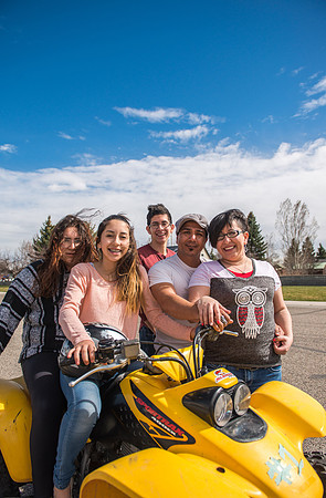Pathway student, Marcela Avila with her husband and three kids.