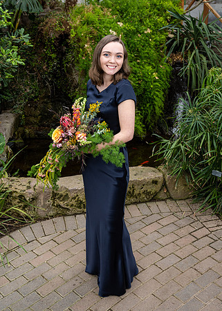 Apparel Entrepreneurship majors create their own clothing designs and model them in the Benson greenhouse.