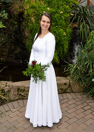Apparel Entrepreneurship majors create their own clothing designs and model them in the Benson greenhouse.