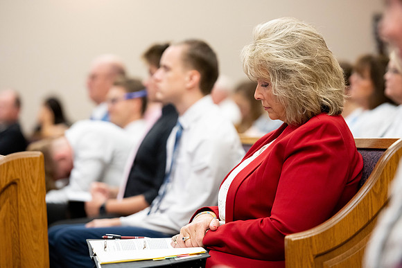 Mat Miles addresses students and faculty during the weekly devotional at BYU-Idaho.