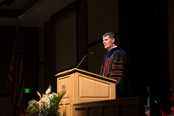 College of Language and Letters Convocation in the Manwaring Center Ballroom. Welcome: Eric Walz, College Dean
