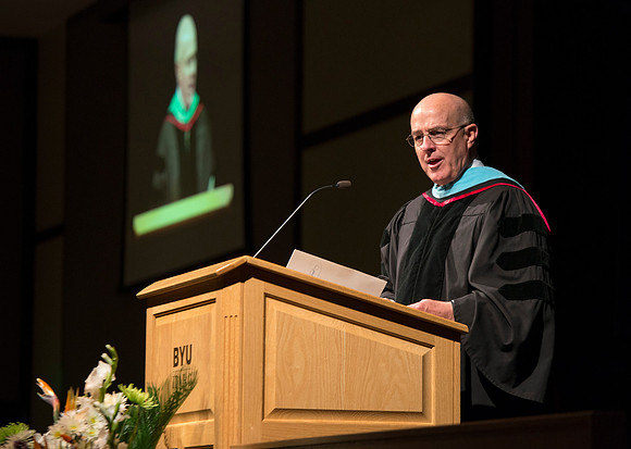 College of Language and Letters Convocation in the Manwaring Center Ballroom. Elder L. Whiteny Clayton, General Authority Seventy