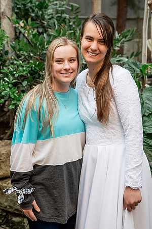 BYUI bridal students model the dresses they made for Sister Orme's bridal sewing class.